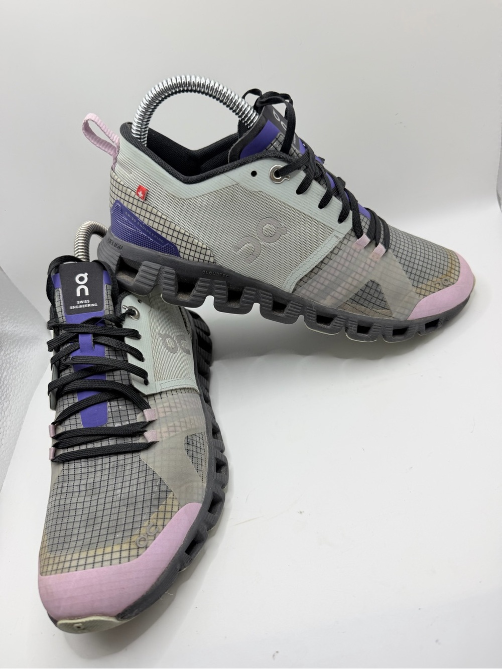 On Running Women's Athletic Sneakers in Gray, Pink & Purple